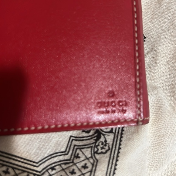Authentic Gucci Red Leather Long Wallet - Picture 11 of 11